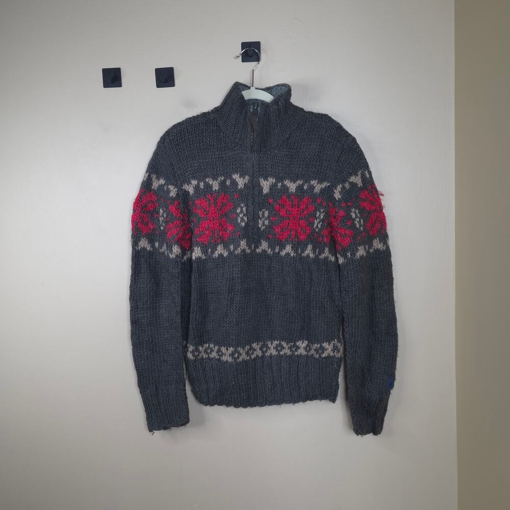 Vintage American Eagle Wool Blend Fair Isle Pullover Sweater Size M